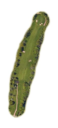 Aerial map of hole 1 — The Opener